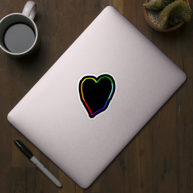 Rainbow Heart by Creatifly Graphic Tees